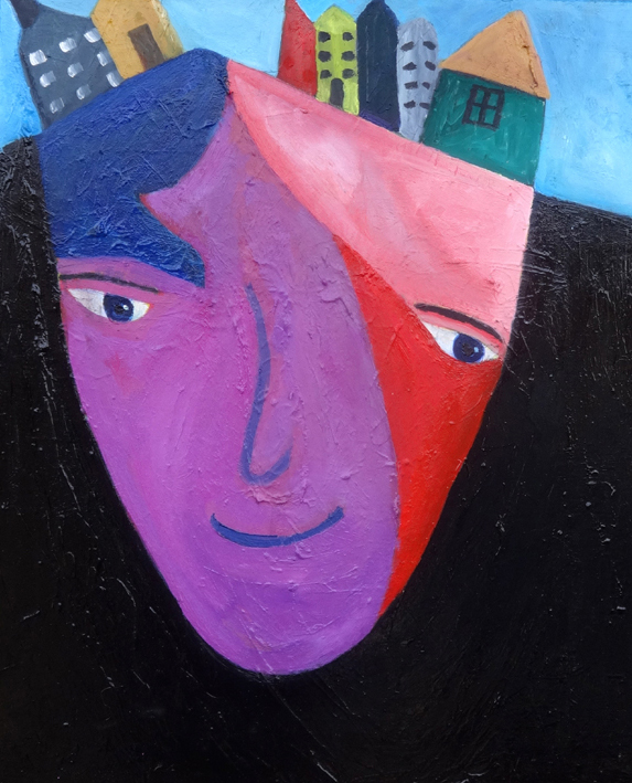 Bykongen. 50 x 60 cm